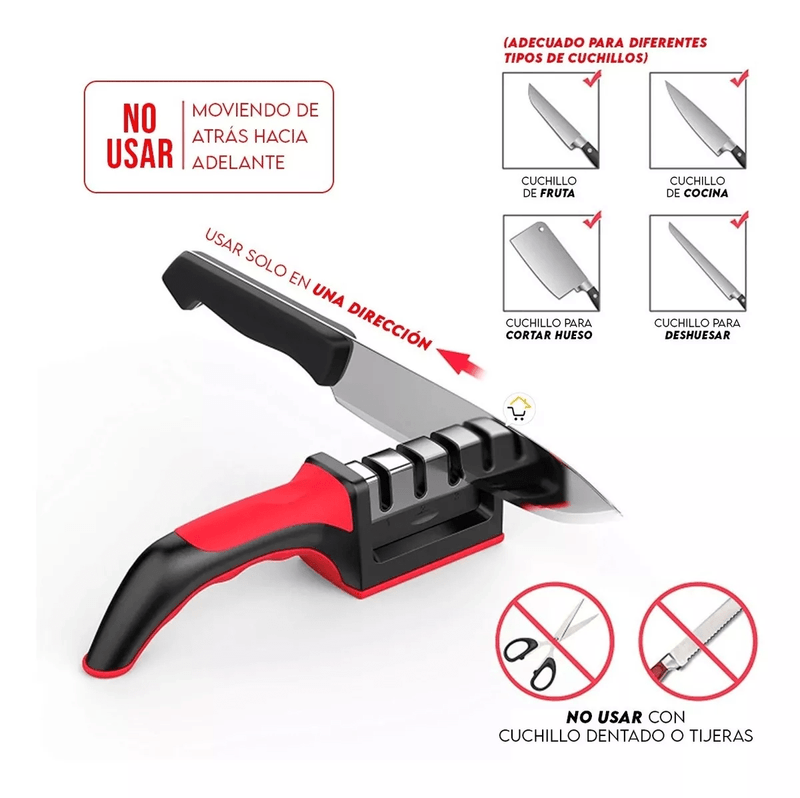 Afilador Cuchillos 3 En 1 Hao Chu Kang168