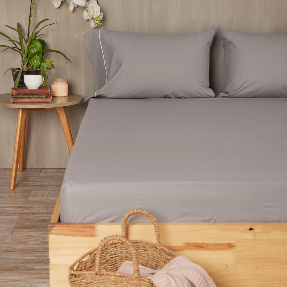 Mantel Blanco Sábana Ajustable Algodón-Poliéster 180 Cm Color