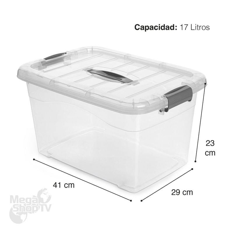 BUSY-CORNER Paquete de 4 cajas organizadoras de plástico, contenedor de  almacenamiento de joyas, caja organizadora transparente con divisores