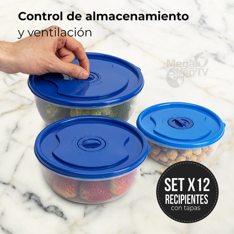 50 x Recipientes Hermeticos De Plastico Con Tapa Para Almacenar Alimentos  Comida