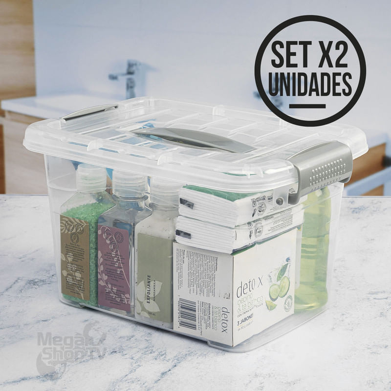 Cajas de Almacenaje Transparentes – Cajas Organizadoras de Plástico con  Tapa, Pack 4 uds (16L)