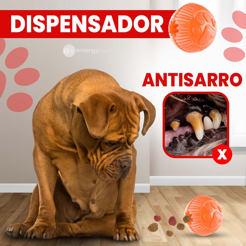 PELOTA INTERACTIVA DISPENSADORA DE ALIMENTO PARA PERRO