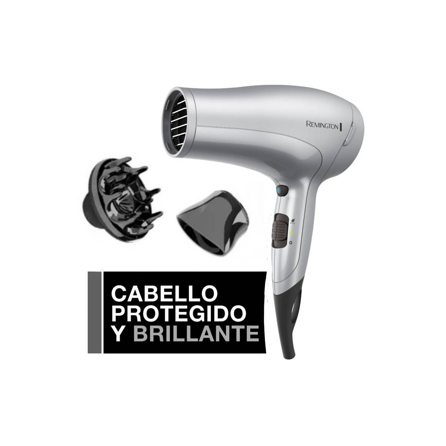 Secador De Cabello REMINGTON Pro Titanium, Gris D3019