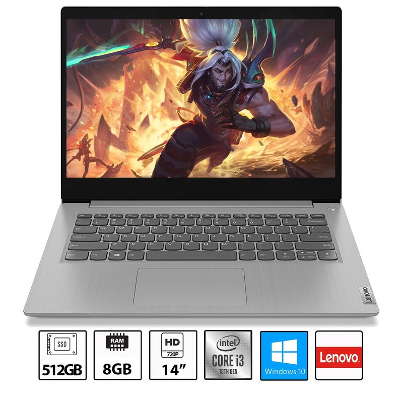 Lenovo Portátil premium de 14, procesador Intel Pentium de hasta 3.0 GHz,  memoria de 4 GB, SSD de 256 GB, WiFi, HDMI, Windows 11 (gris) (renovado)