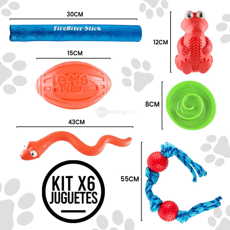 Kit X6 Juguetes para Perros Medianos: Diversión Asegurada