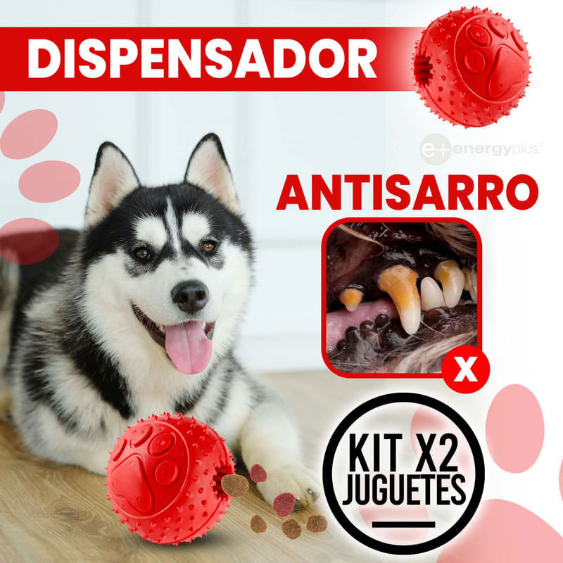 Pelota Para Mascota Grande Rojo