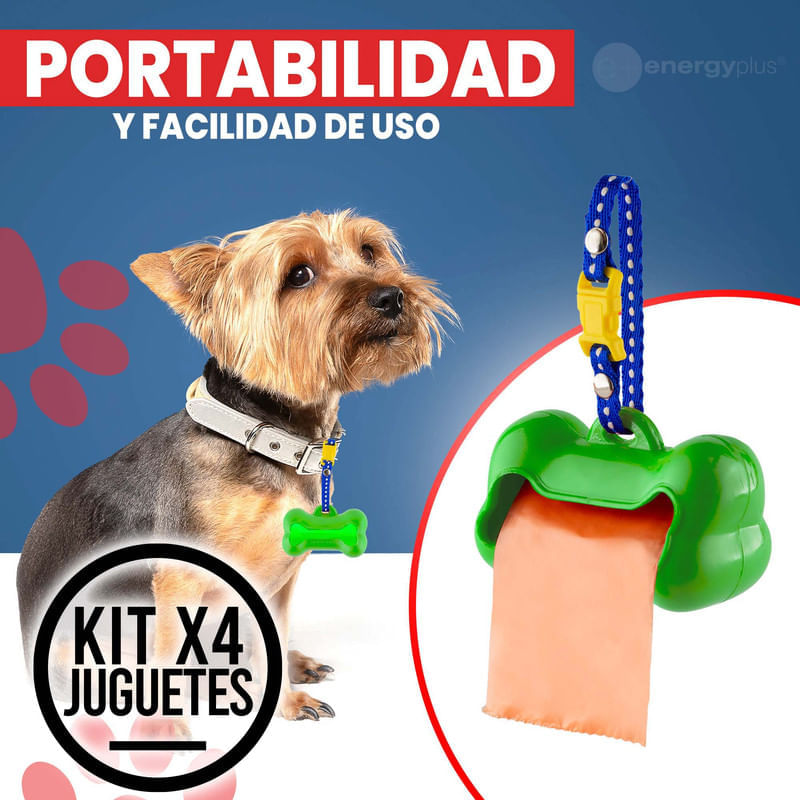 Eco Porta Bolsas para Perro en Goma Termoplástica Atoxica Rojo