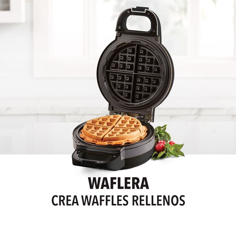 Maquina Para Hacer Waffles Electrica Redonda Gofrera Belga Sandwichera NEW