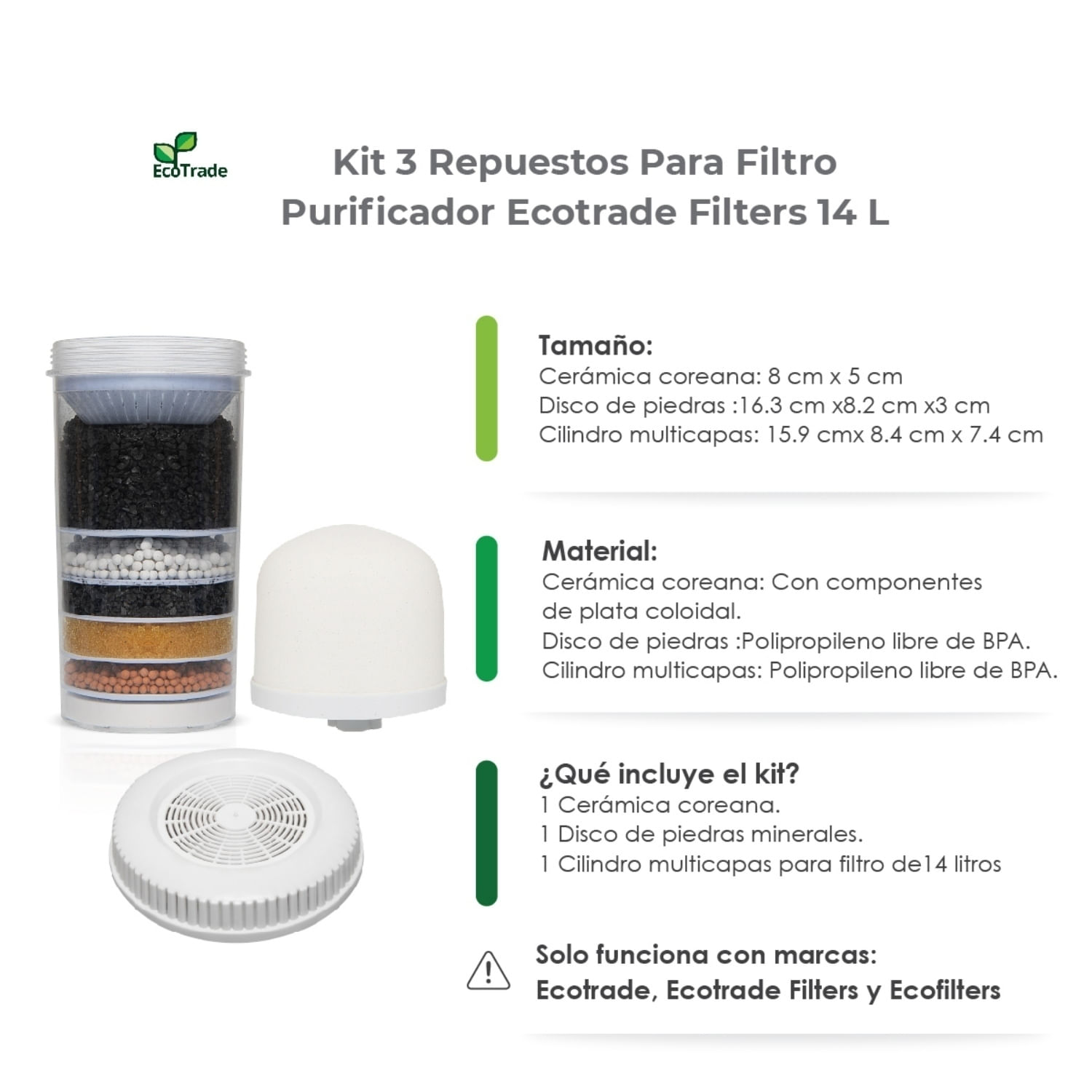 Filtro Purificador De Agua Ecotrade 14 Litros ECOTRADE FILTERS