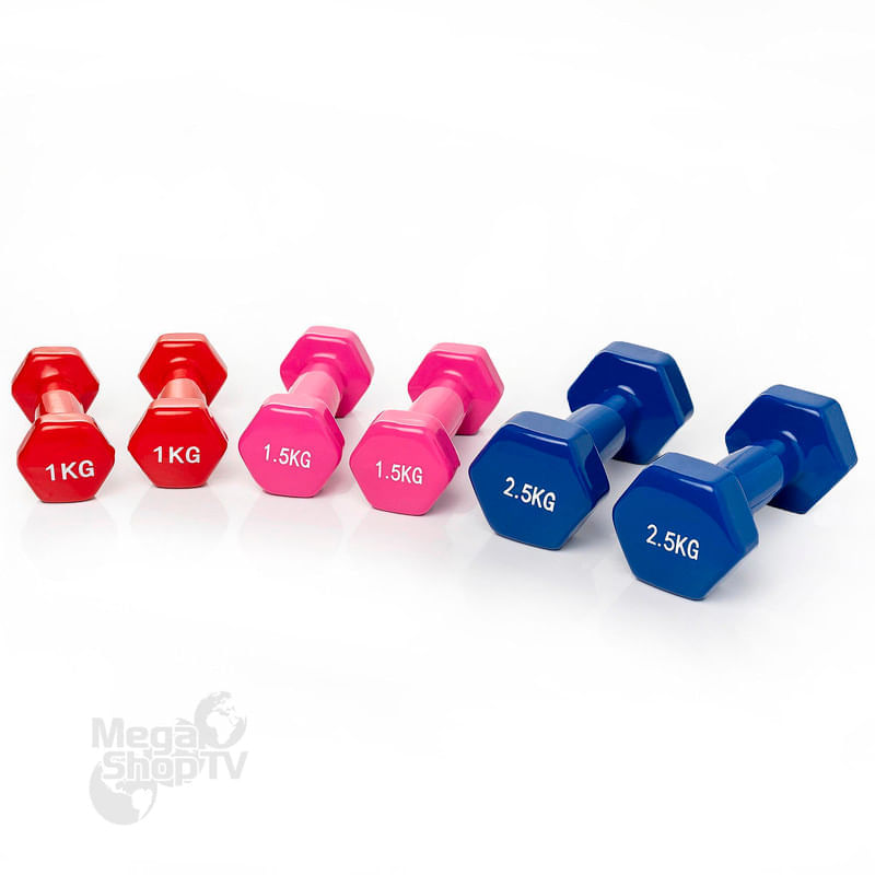 Kit Set Par De Mancuernas 5 Kg Pesas Hexagonales 10 Kg Gym