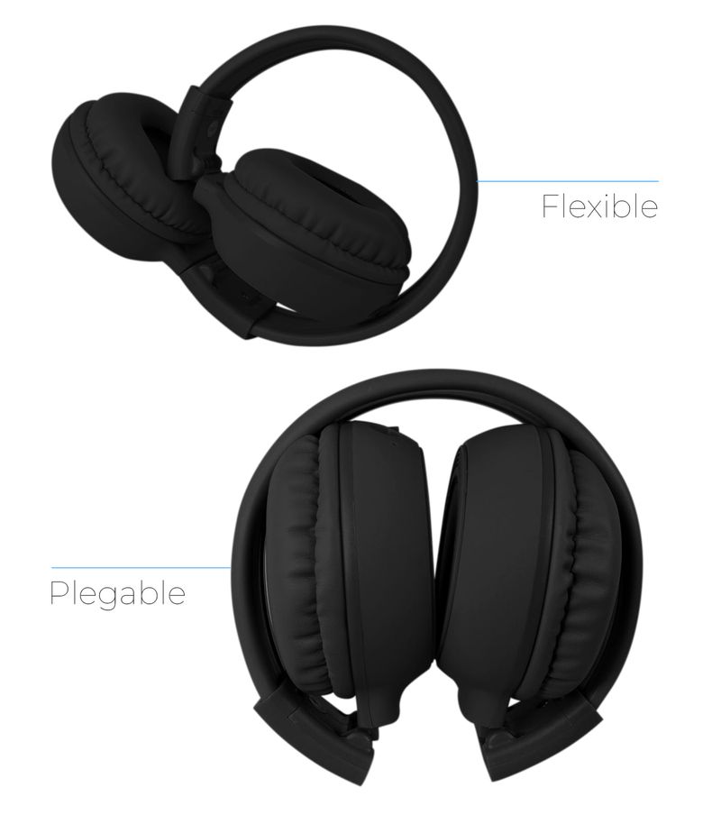 Auricular Bluetooth Inalambrico Plegable Con Microfono Y Radio Fm