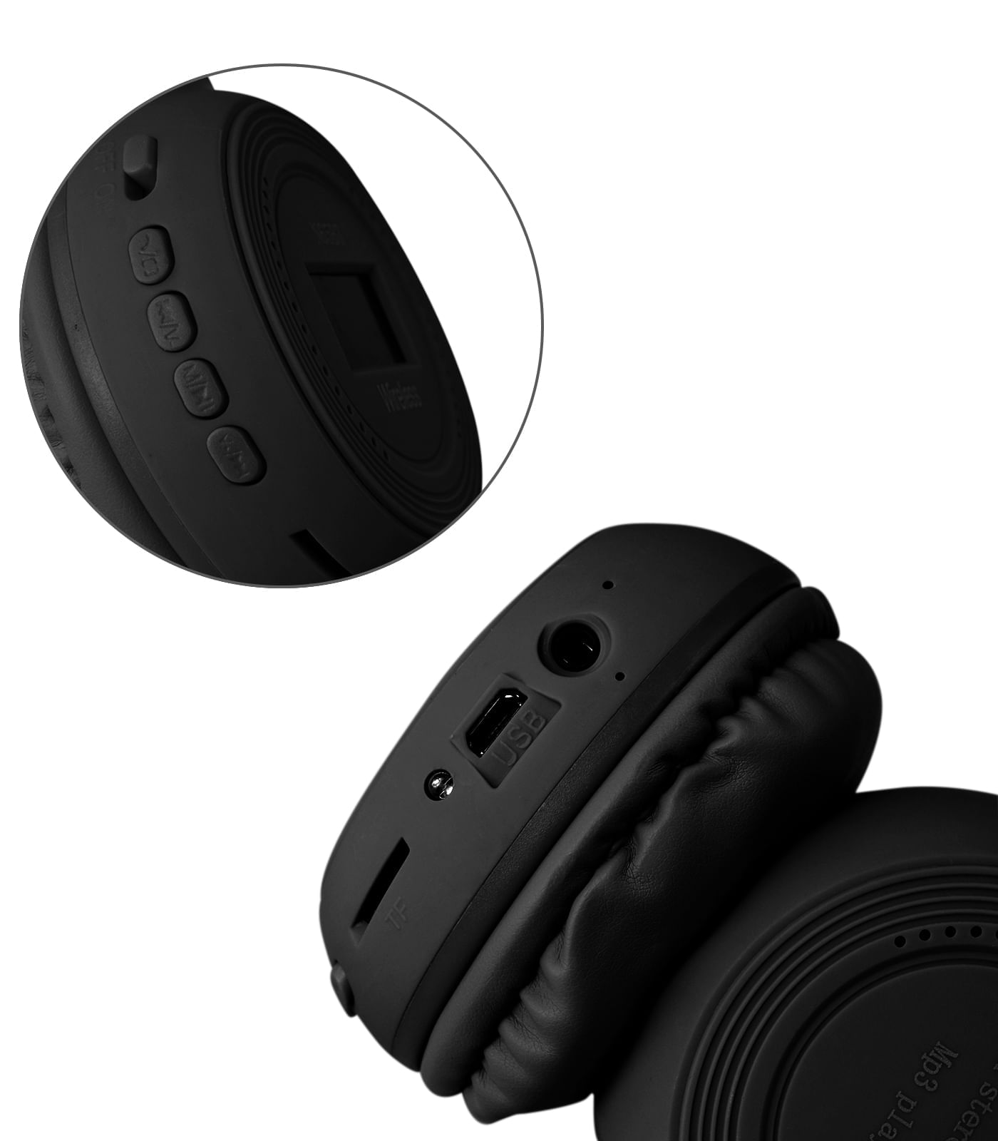 Diadema N65 Bluetooth Audifonos Pantalla Micro Sd Radio Fm Violeta