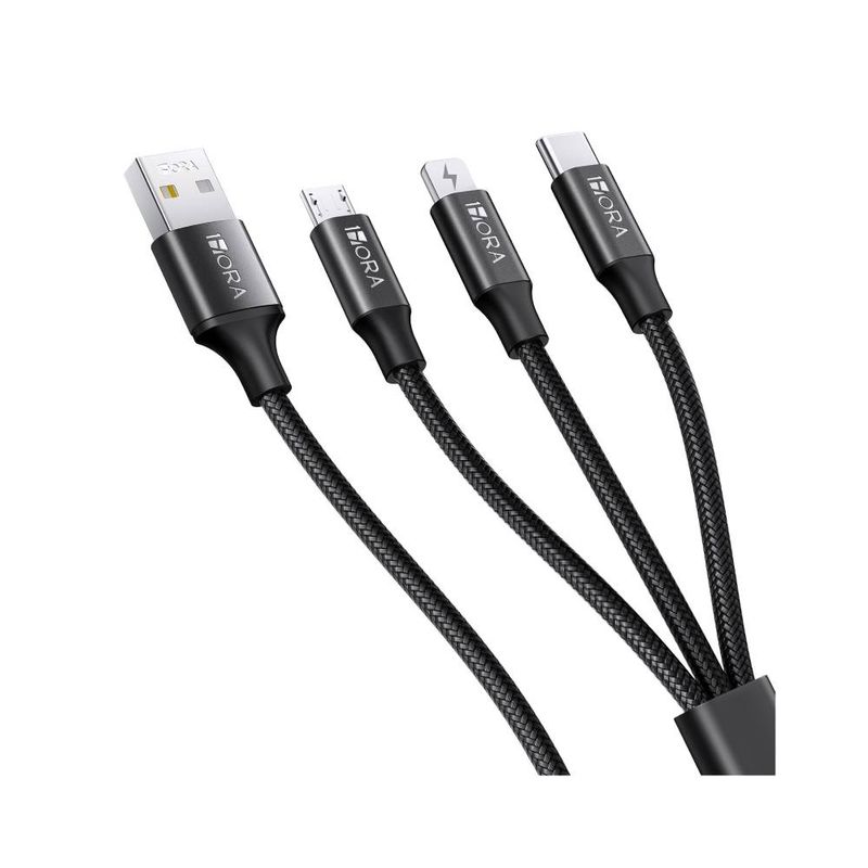 Cable USB tipo C de 1 metro, USB 2.0. Color Negro.