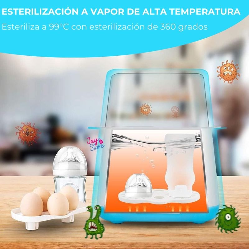 Esterilizador Eléctrico Para Teteros Vapor Calentador Leche