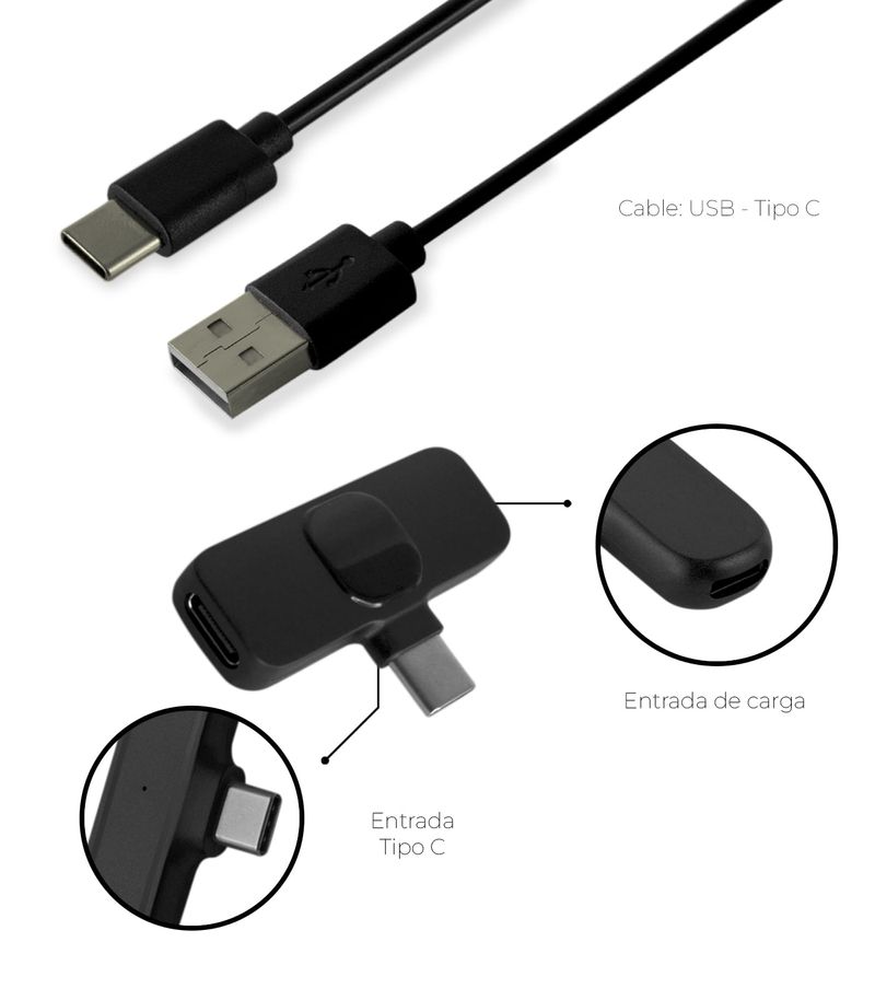 Micrófono USB C de solapa para celular