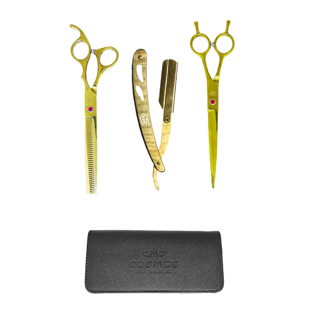 Set 2 Tijeras Cortar Pelo Entresacadora Cabello Peluquería GENERICO