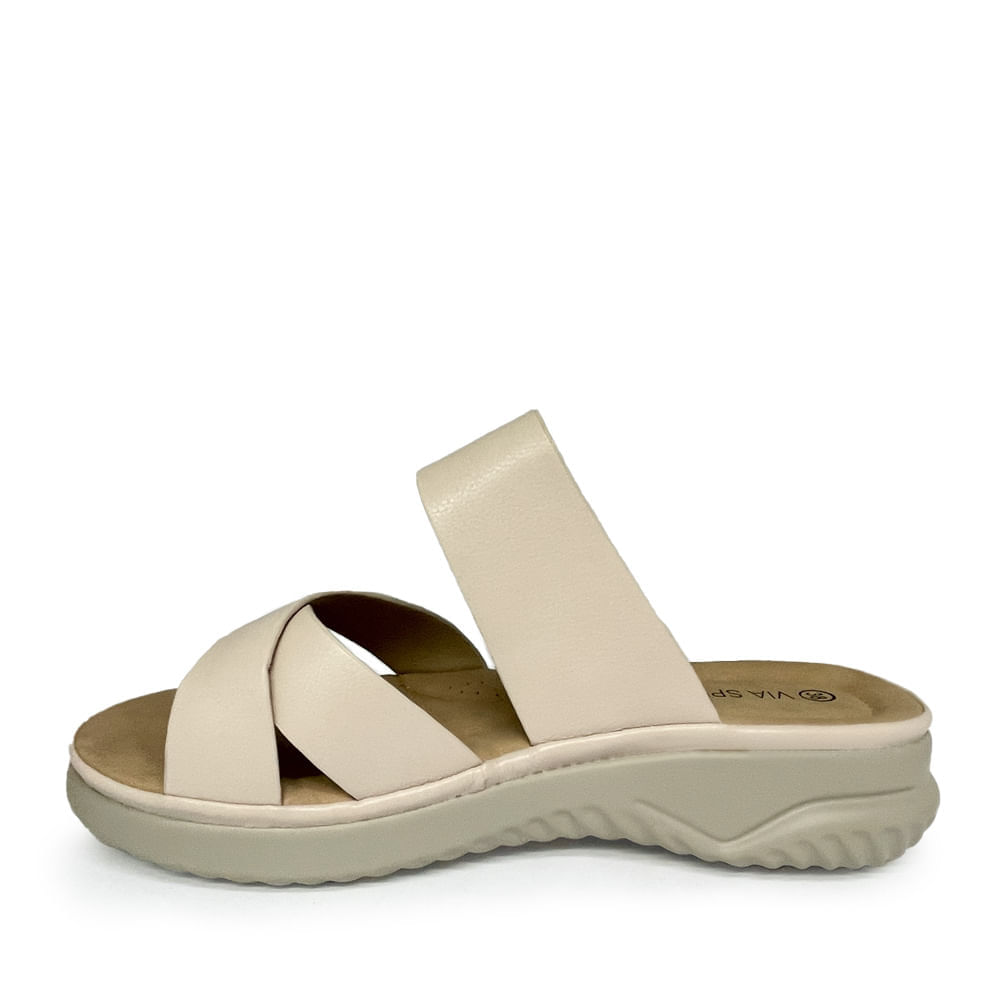 SANDALIAS MUJER MARCA VIA SPRING BEIGE