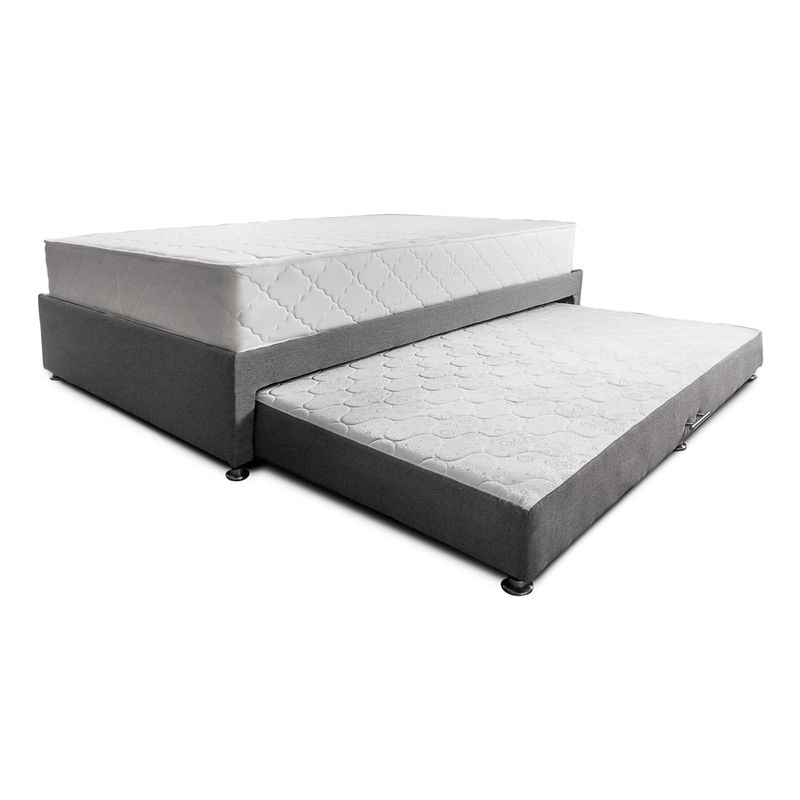 Combo Sigma Dream 120x190+Somier Pluss M2 Lino Gris 120x190+Almohada  Fantasía Económica