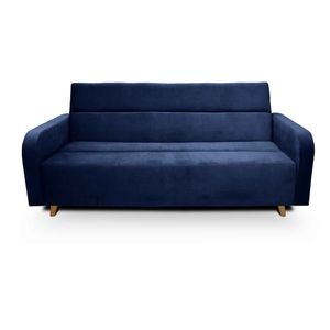 Sofacama Carvallo Lux Clic Clac Tela Azul - VIRTUAL MUEBLES