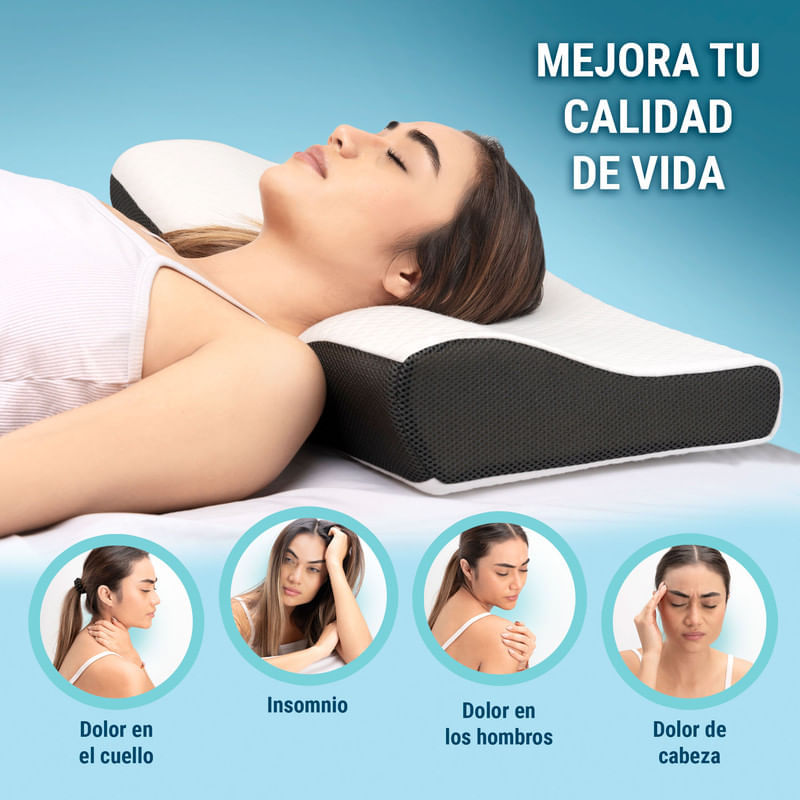 Almohada Cervical de Cuello Ortopedica Viscoelastica Premium