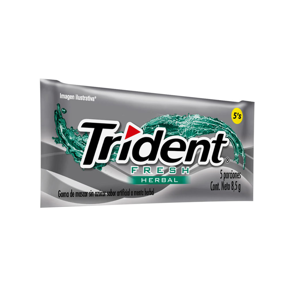 Chicles Trident 5 Fresh Herbal Sin Azucar