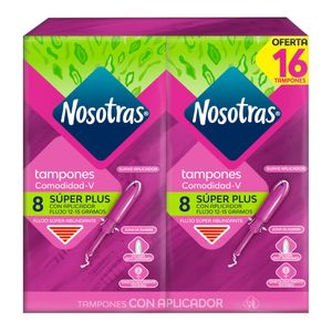 TAMPONES NOSOTRAS CON APLICADOR SUPER PLUS