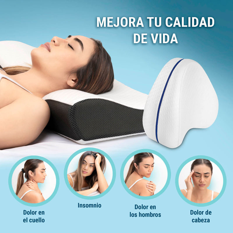 Set X2 Almohada Cervical Almohada ortopedica para piernas