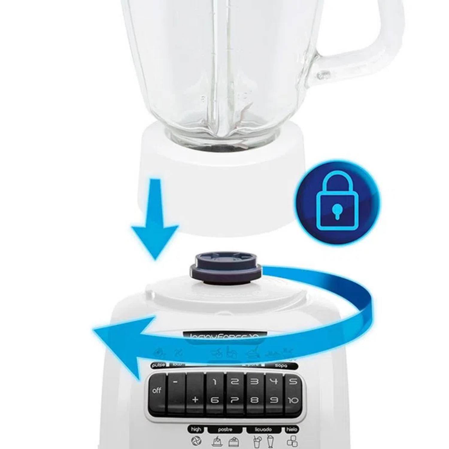 Licuadora IMUSA Infiny Force 10 Velocidades Blanca