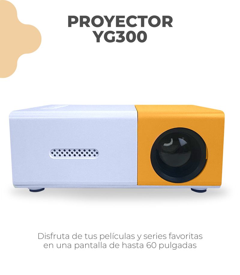 Mini Proyector Led YG 300 Amarillo