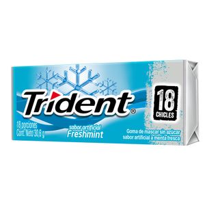 CHICLES TRIDENT VP FRESH MINT SIN AZUCAR