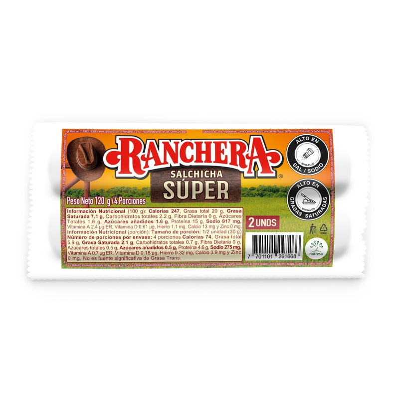 SALCHICHA RANCHERA X 2 UND_F