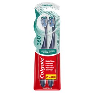 CEPILLO DE DIENTES SUAVE COLGATE 360° X 2 UND