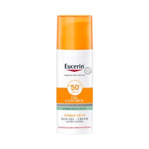 EUCERIN PROTECTOR SOLAR FACIAL TOQUE SECO GEL-CREMA FPS 50
