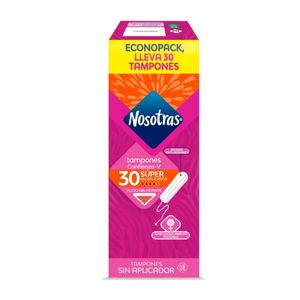 TAMPONES NOSOTRAS SIN APLICADOR SUPER