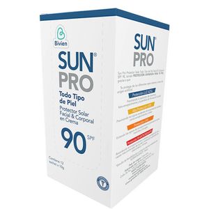 PROTECTOR SOLAR FACIAL Y CORPORAL SUN PRO SACHET X 12