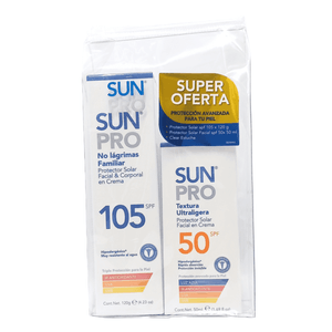 OFERTA PROTECTOR SOLAR SUNPRO SPF105 + PROTECOTOR SPF50