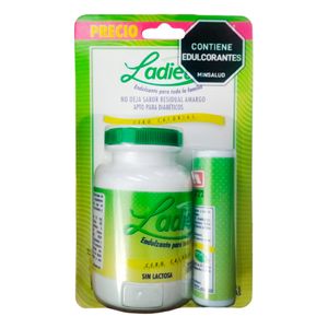 OFERTA ENDULZANTE LADIET FRASCO 500 TABLETAS DISPENSADOR + 150 TABLETAS