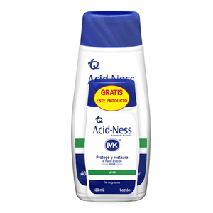 OFERTA ACID NESS LOCION MK FRASCO X 400 ML GRATIS 120 ML