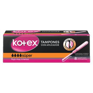 TAMPONES KOTEX APLICADOR SUPER