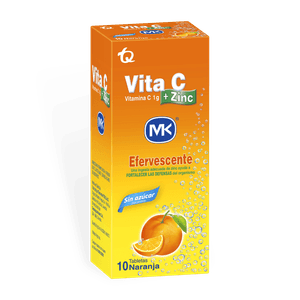 VITAMINA VITA C + ZINC MK EFERVESCENTE NARANJA