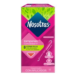 TAMPON NOSOTRAS CON APLICADOR SUPER PLUS X 8 UND.