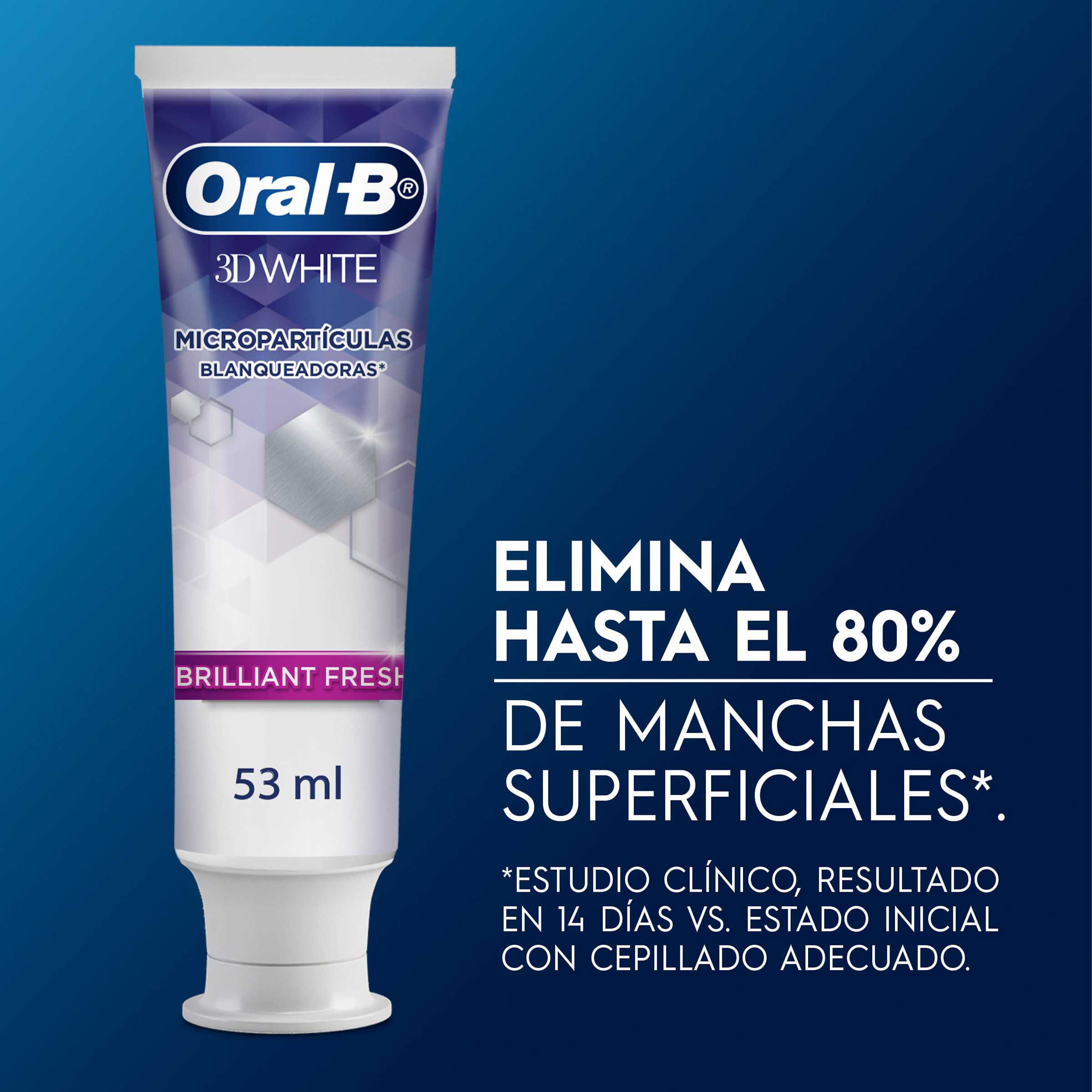 CREMA DE DIENTES BLANQUEADORA ORAL-B 3D WHITE BRILLIANT FRESH