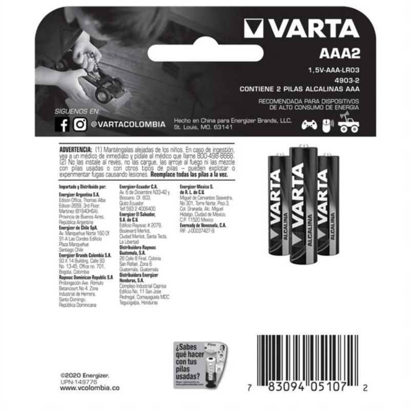 PILA VARTA ALKALINA AAAX2 4903_L