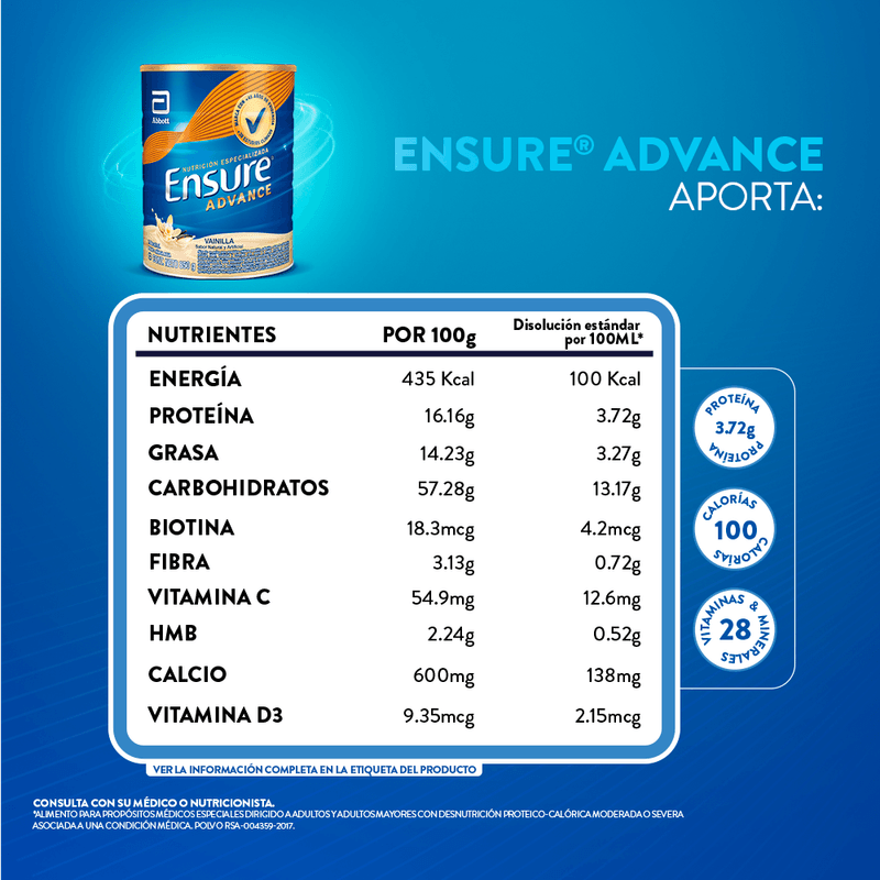ENSURE ADVANCE VAINILLA POLVO_C