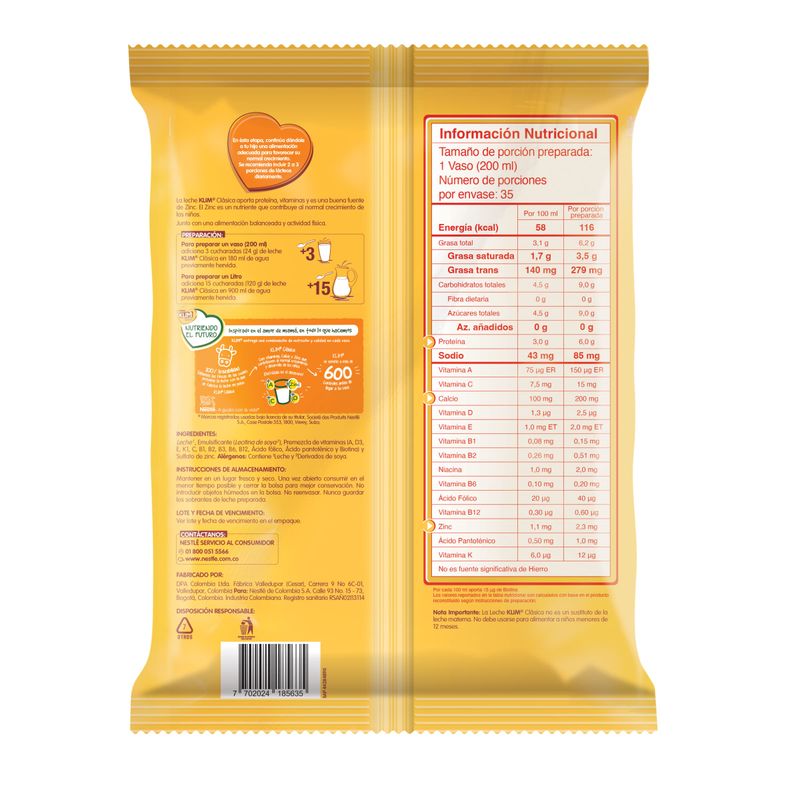 LECHE KLIM CLASICA FORTIFICADA_P