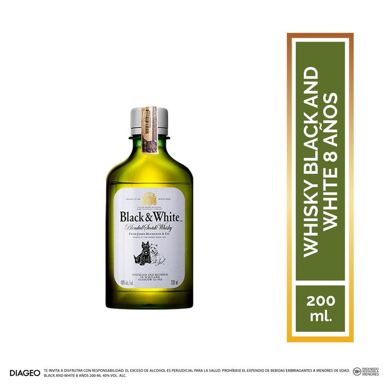 WHISKY BLACK AND WHITE 8 AÑOS_L