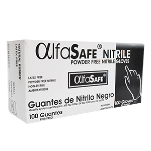 GUANTES DE NITRILO NEGRO ALFA_F