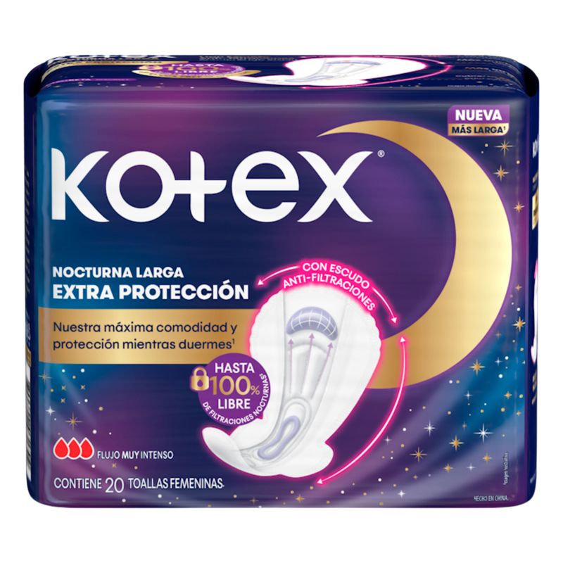 TOALLAS KOTEX NOCTURNA X 20 UN_F