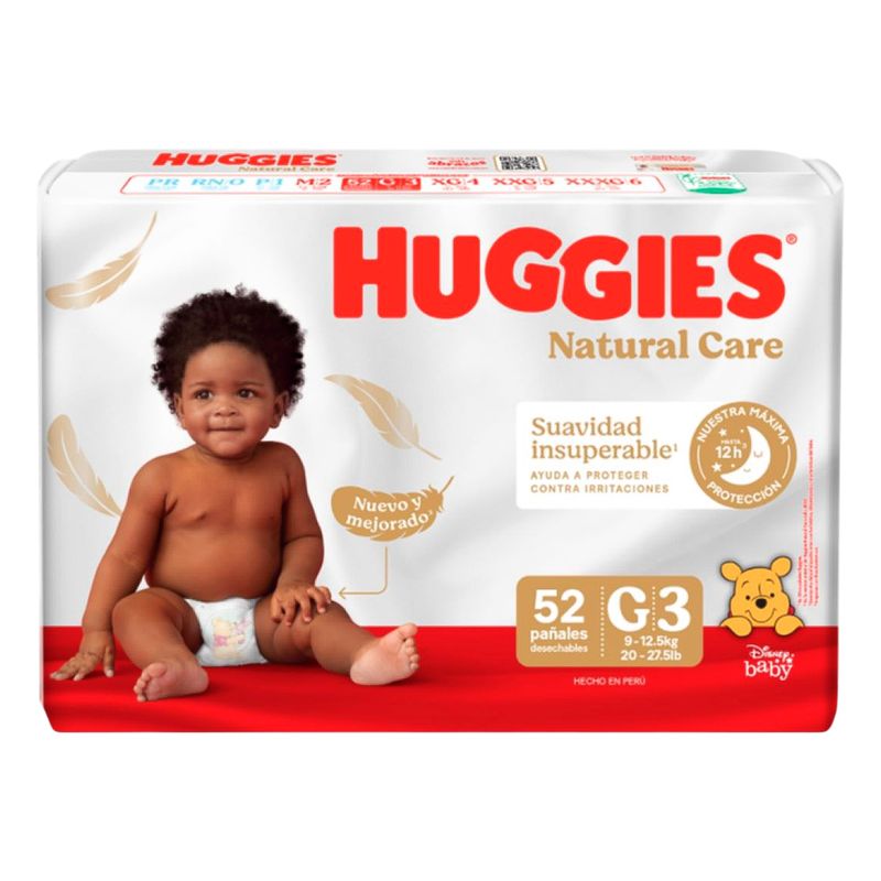 PAÑAL HUGGIES NATURAL X 52 UND_F