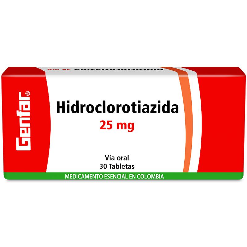 HIDROCLOROTIAZIDA 25 MG GENFAR_F